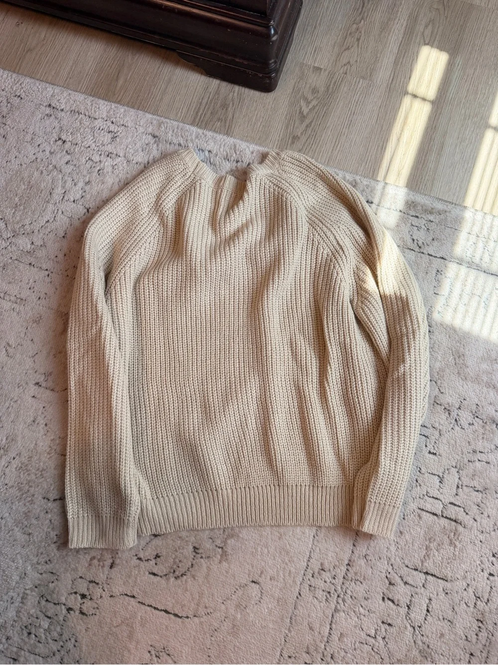 Cream Embroidered 'Hello' Crewneck Sweater - Women
